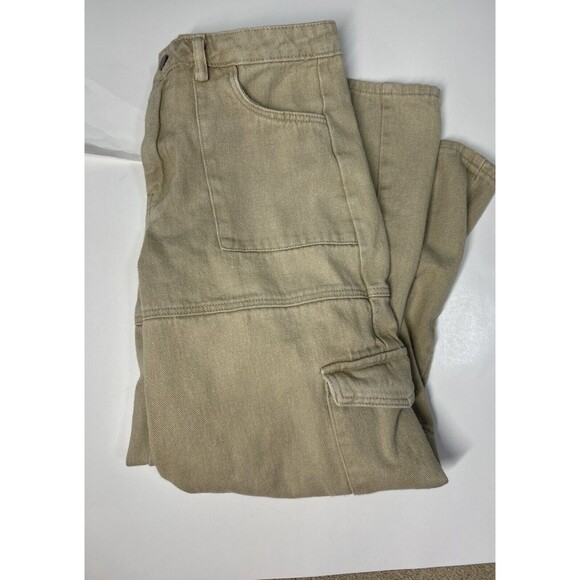 Pacsun Cargo Pants Womens Size Small 29x27 Wide Leg Baggy Taupe Skater Y2K - Picture 8 of 8